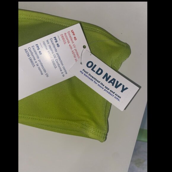 Size girls (XXL 18) two piece one shoulder lemon lime color swimsuit/bathing - Picture 8 of 8